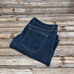 L L Bean Classic Fit Women Jeans Dark Wash‎ Size 16 Regular Straight Leg